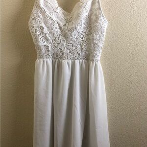 Stella Tweed White Lace Dress